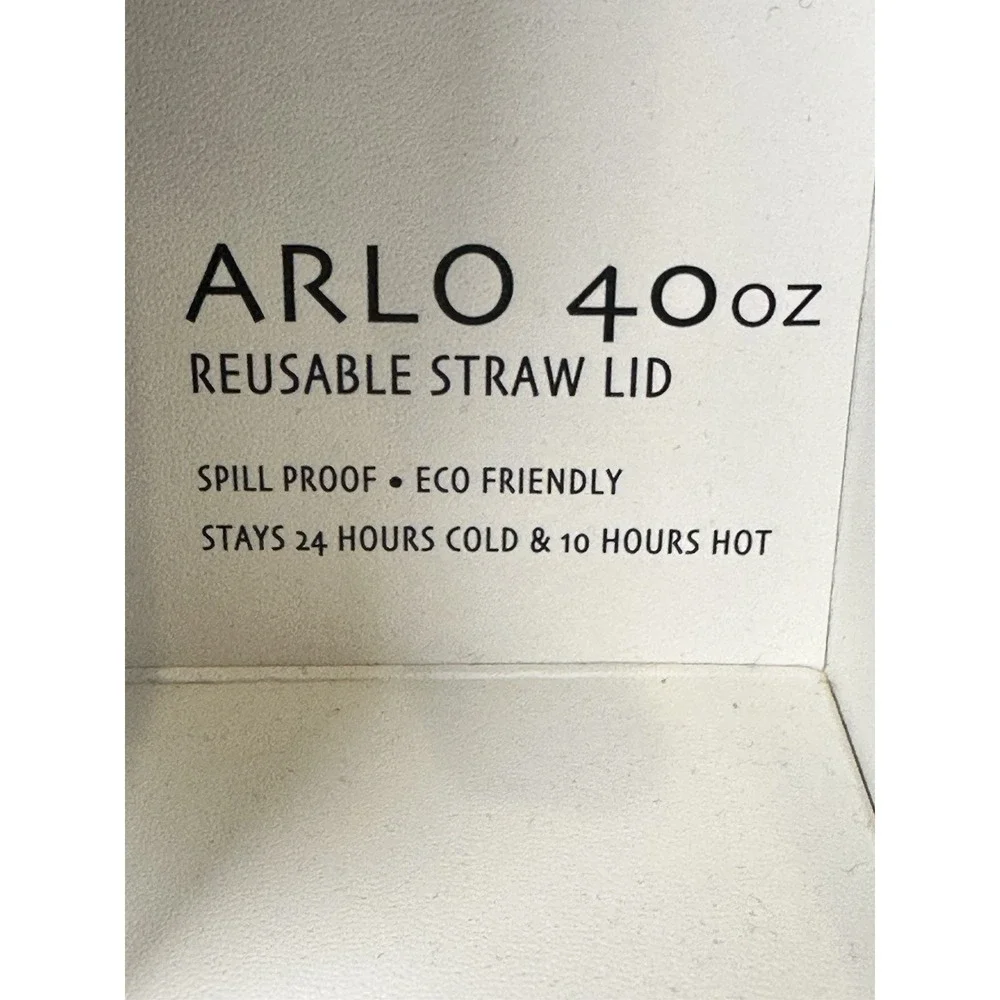 House of Harlow 1960 Arlo 40oz Black Rhinestone Tumbler Cup Handle Straw Lid New
